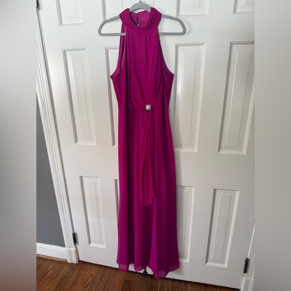 Vince Camuto Fuchsia Halter Gown